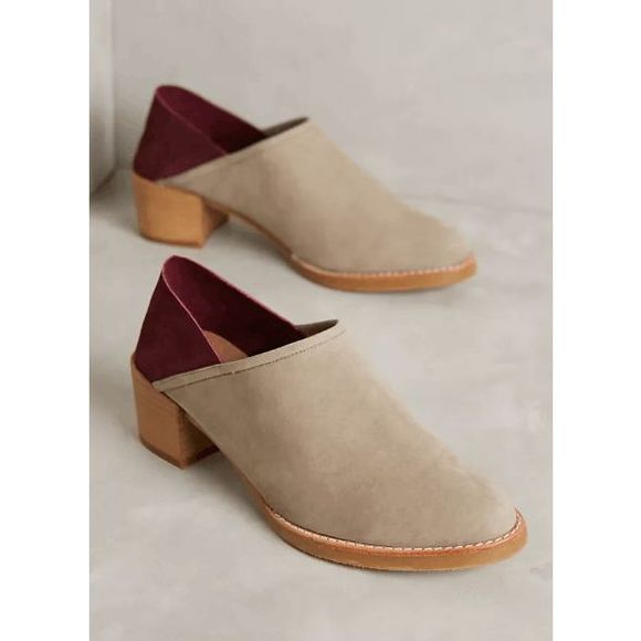 Anthropologie All Black Colorblock Fold-Back Booties, Size EU 40 / US 9, MP $150 - Picture 3 of 13